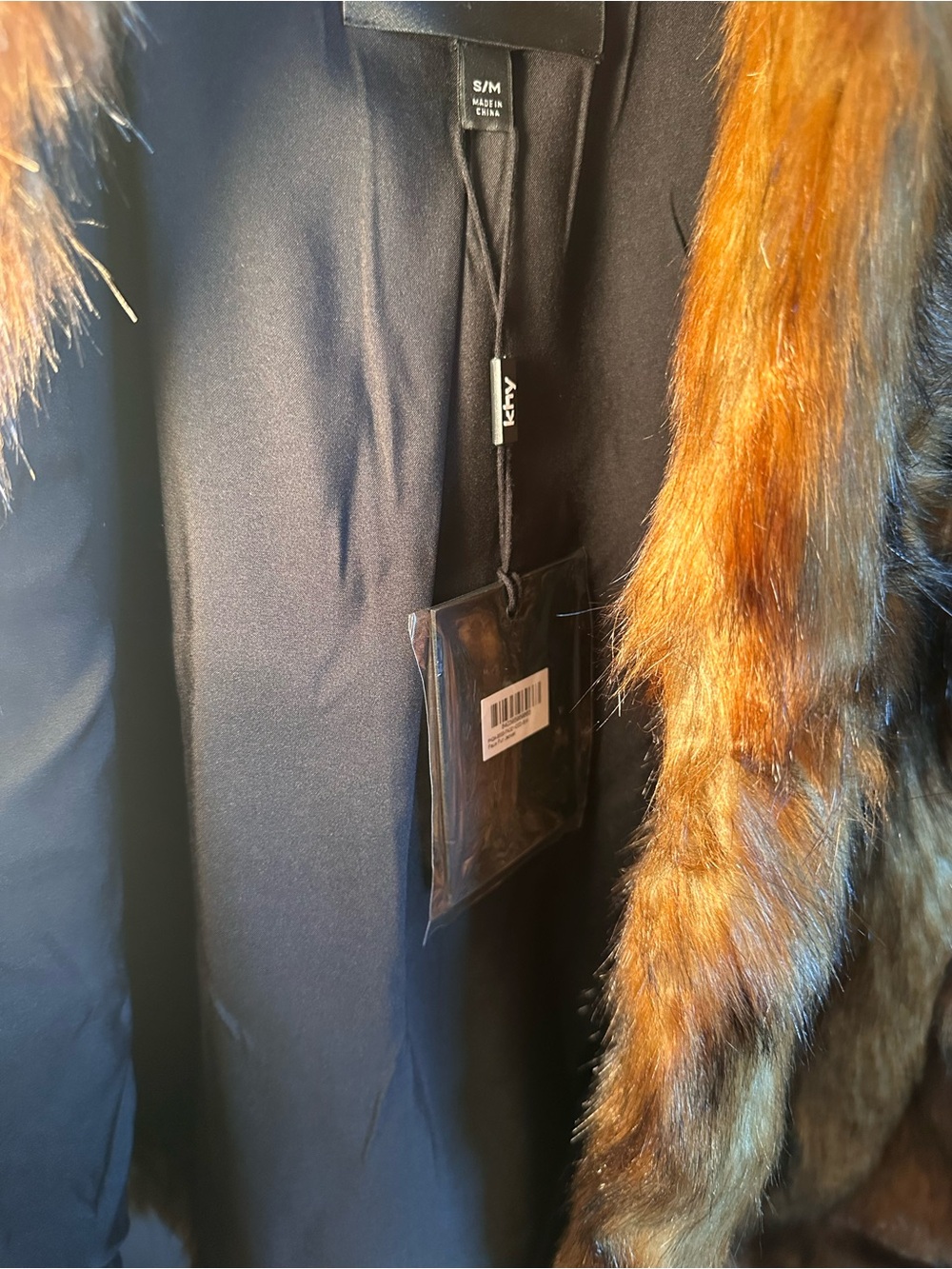 NEW WITH Tags - Khy Lux Faux Fur Jacket - Cedar Color - Picture 5 of 11